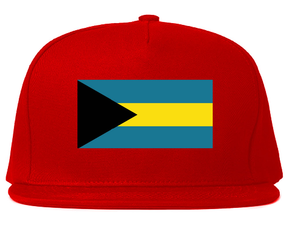 Bahamas Flag Country Printed Snapback Hat Cap Red