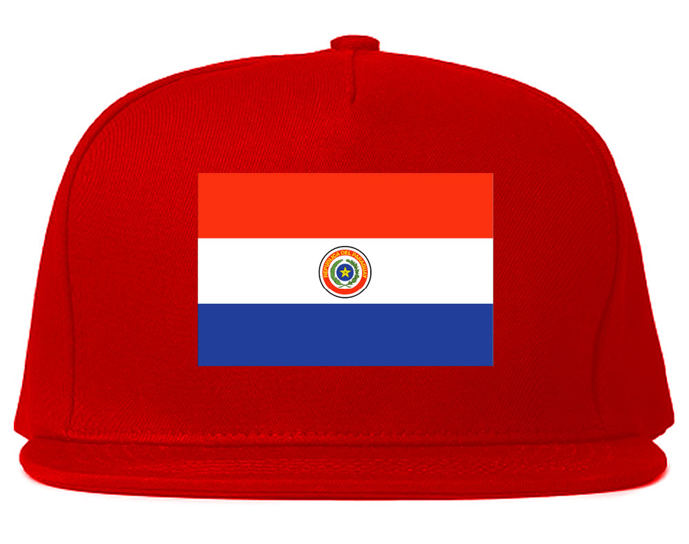 Paraguay Flag Country Printed Snapback Hat Cap Red
