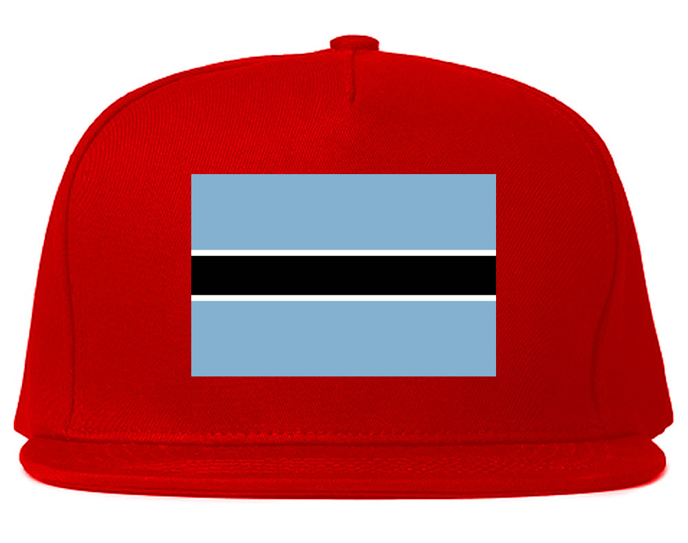 Botswana Flag Country Printed Snapback Hat Cap Red