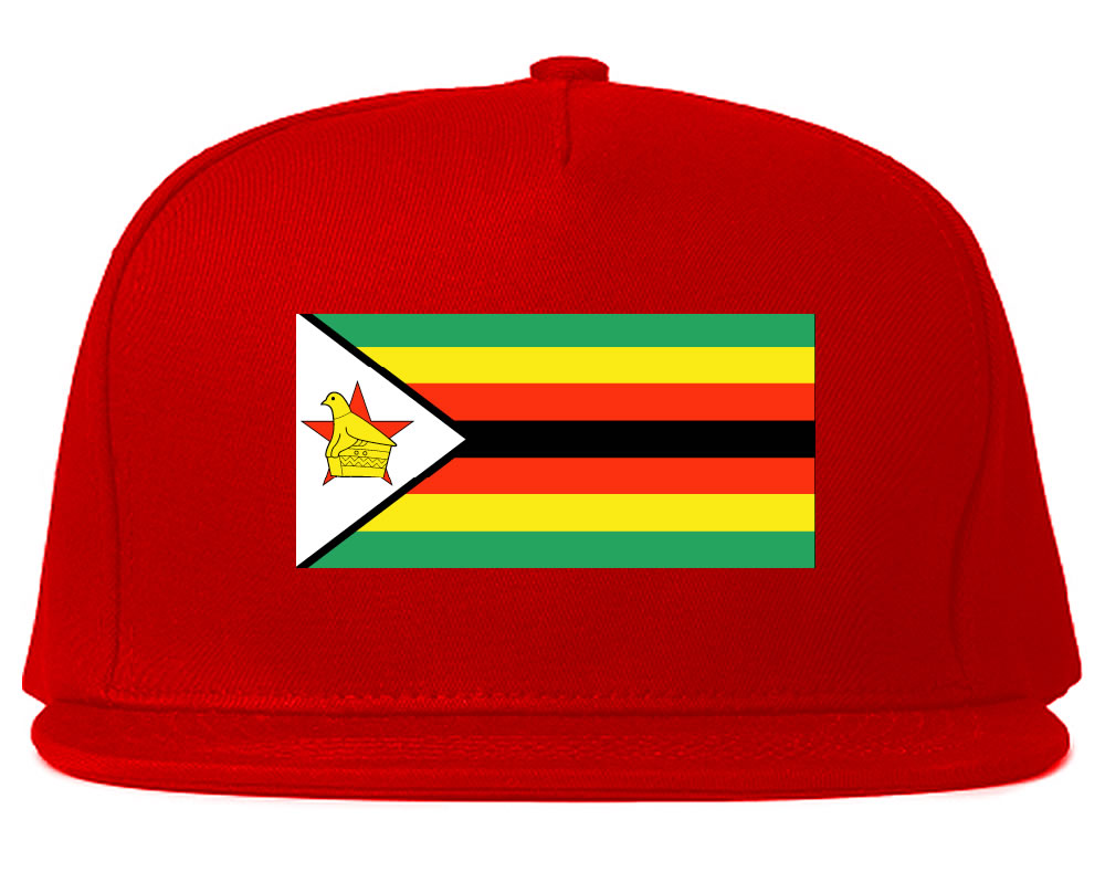 Zimbabwe Flag Country Printed Snapback Hat Cap Red
