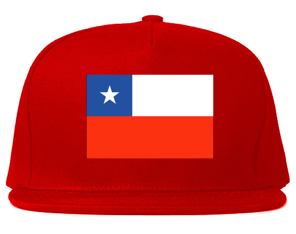 Chile Flag Country Printed Snapback Hat Cap Red