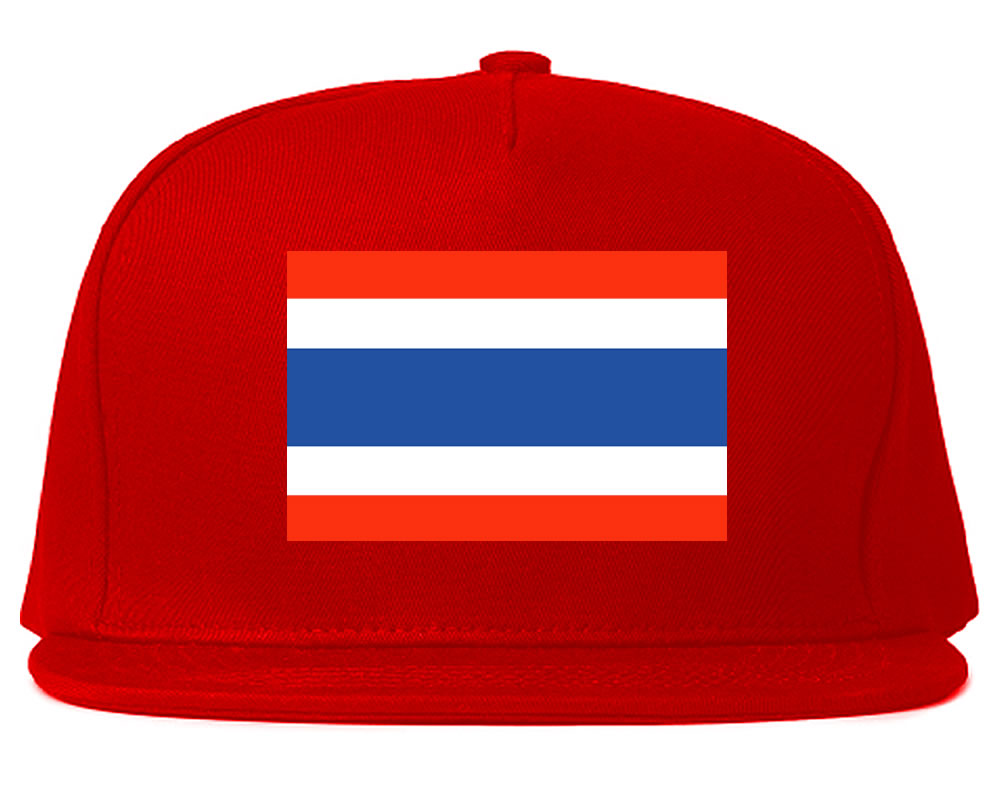 Thailand Flag Country Printed Snapback Hat Cap Red