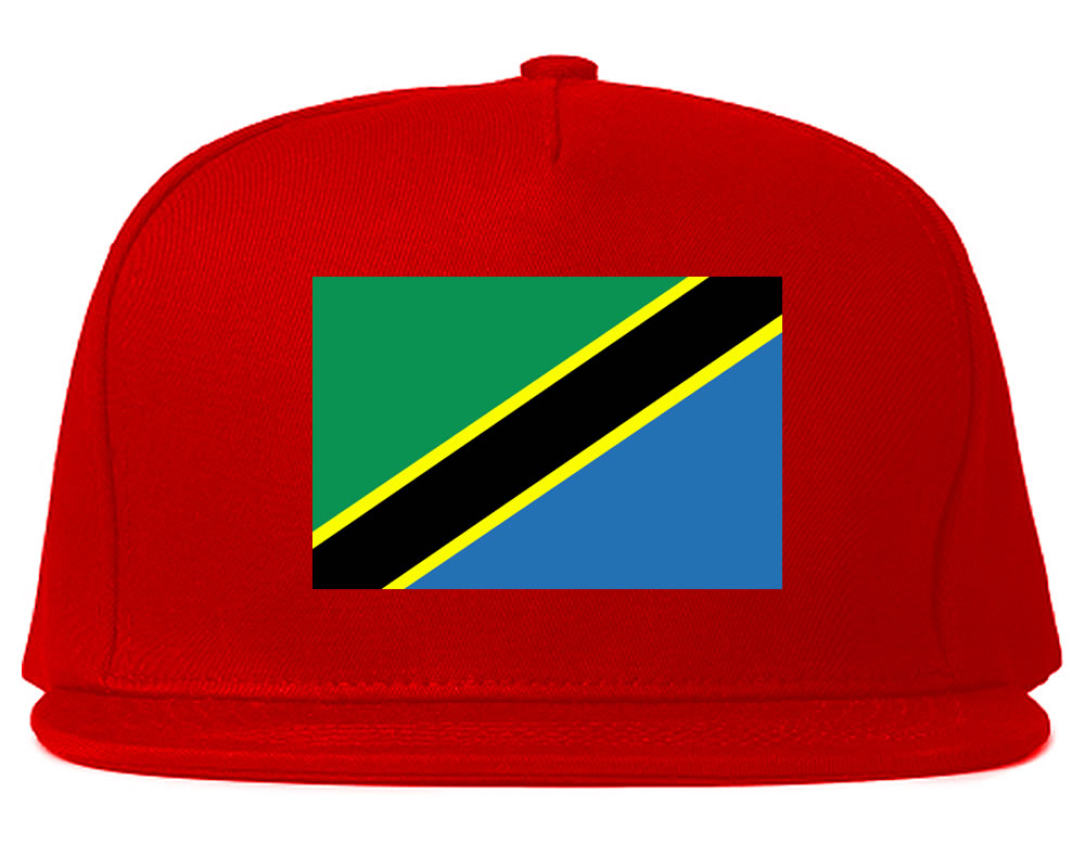 Tanzania Flag Country Printed Snapback Hat Cap Red