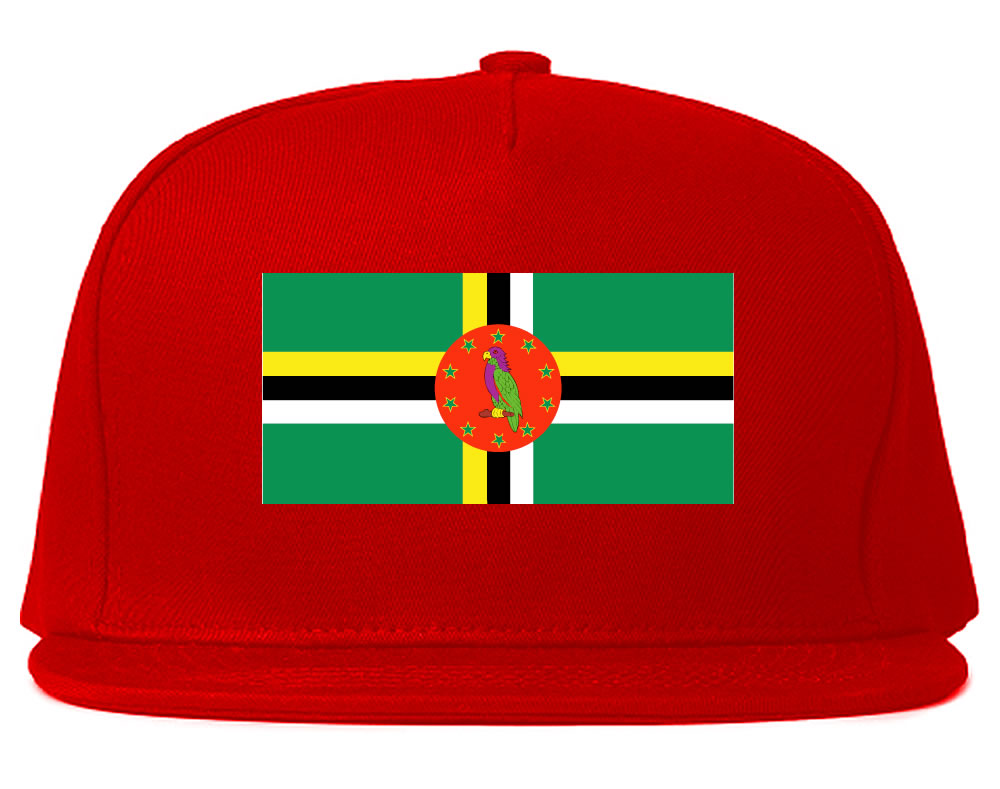 Dominica Flag Country Printed Snapback Hat Cap Red