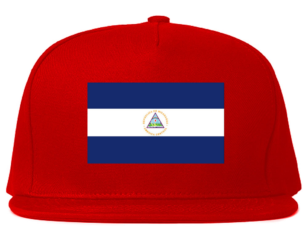 Nicaragua Flag Country Printed Snapback Hat Cap Red
