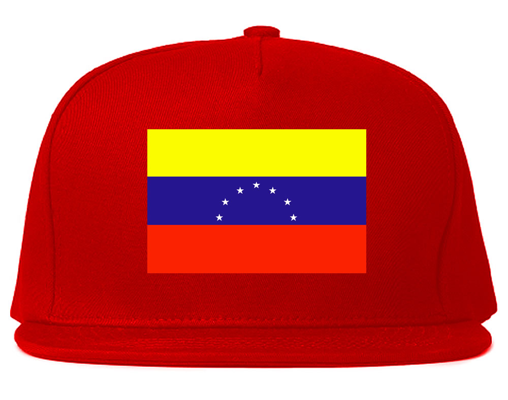 Venezuela Flag Country Printed Snapback Hat Cap Red