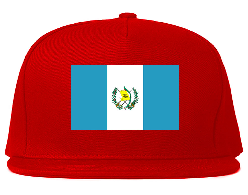 Guatemala Flag Country Printed Snapback Hat Cap Red