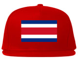 Costa Rica Flag Country Printed Snapback Hat Cap Red
