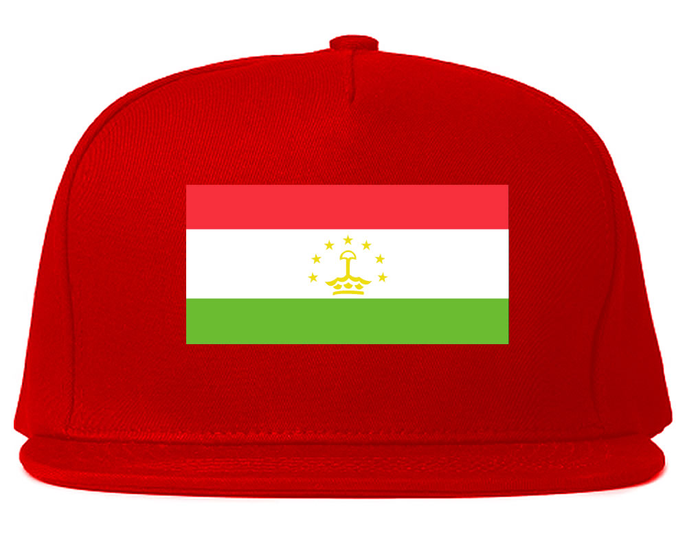 Tajikistan Flag Country Printed Snapback Hat Cap Red