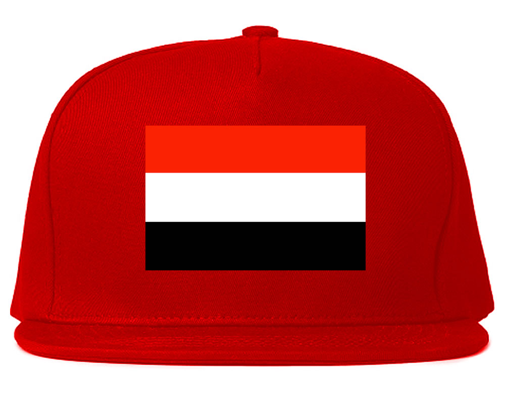 Yemen Flag Country Printed Snapback Hat Cap Red