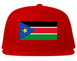 South Sudan Flag Country Printed Snapback Hat Cap Red