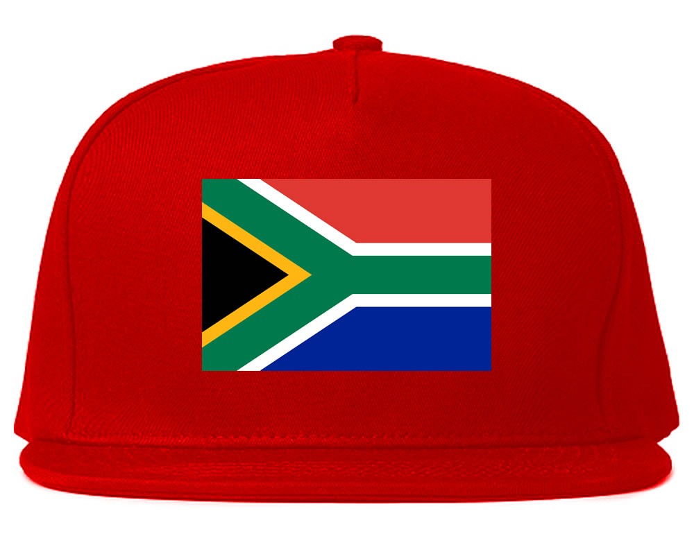 South Africa Flag Country Printed Snapback Hat Cap Red