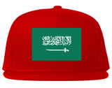 Saudi Arabia Flag Country Printed Snapback Hat Cap Red