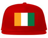 Cote D'ivoire Flag Country Printed Snapback Hat Cap Red