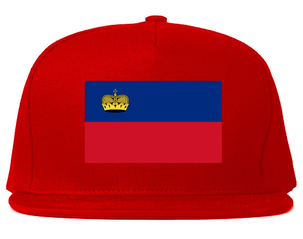 Liechtenstein Flag Country Printed Snapback Hat Cap Red