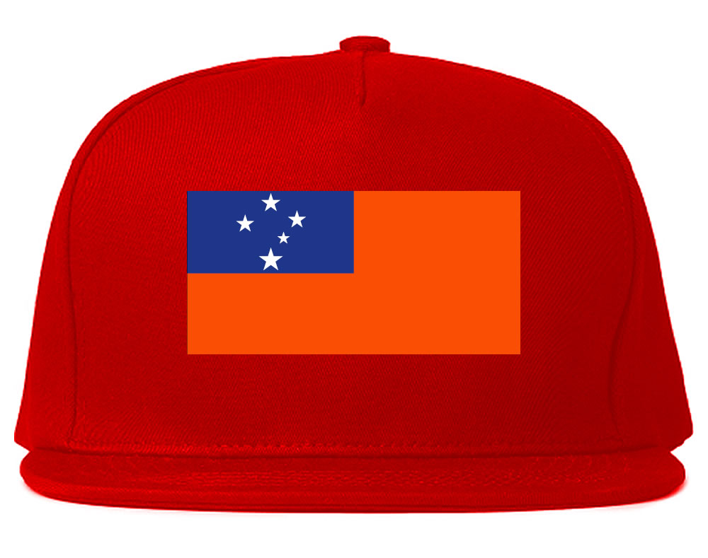 Samoa Flag Country Printed Snapback Hat Cap Red