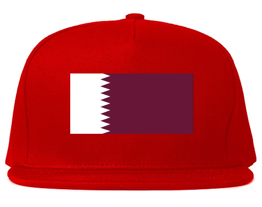 Qatar Flag Country Printed Snapback Hat Cap Red