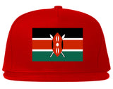 Kenya Flag Country Printed Snapback Hat Cap Red
