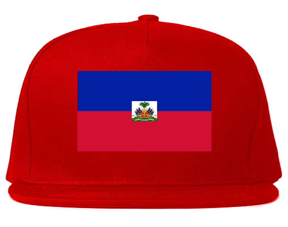 Haiti Flag Country Printed Snapback Hat Cap Red