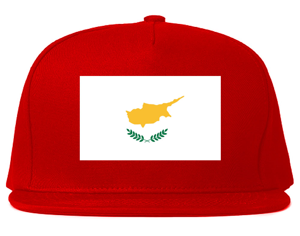 Cyprus Flag Country Printed Snapback Hat Cap Red