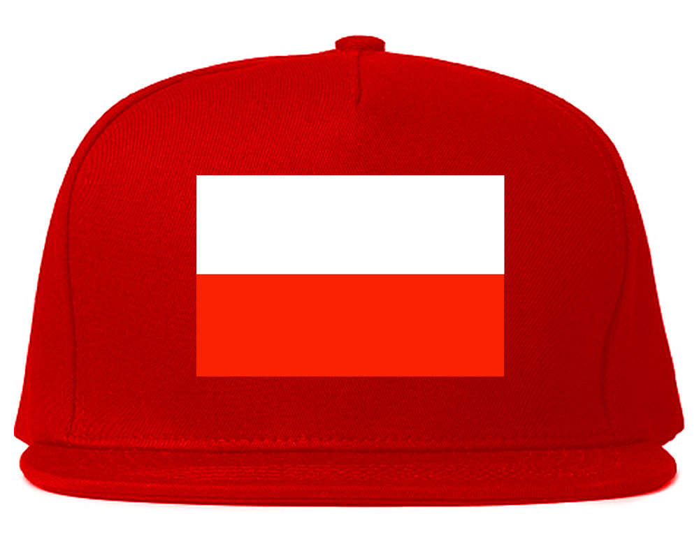 Poland Flag Country Printed Snapback Hat Cap Red