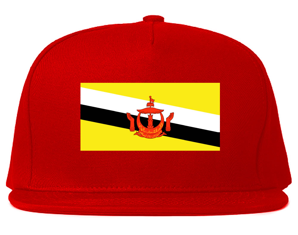 Brunei Flag Country Printed Snapback Hat Cap Red