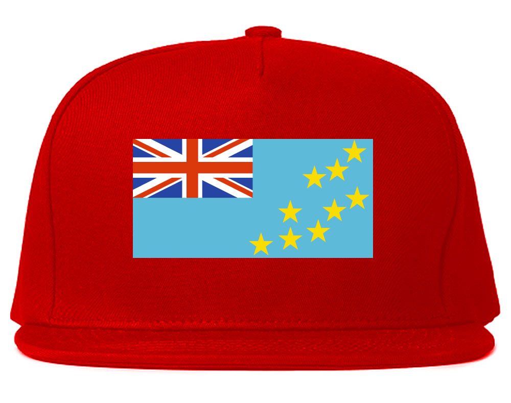 Tuvalu Flag Country Printed Snapback Hat Cap Red