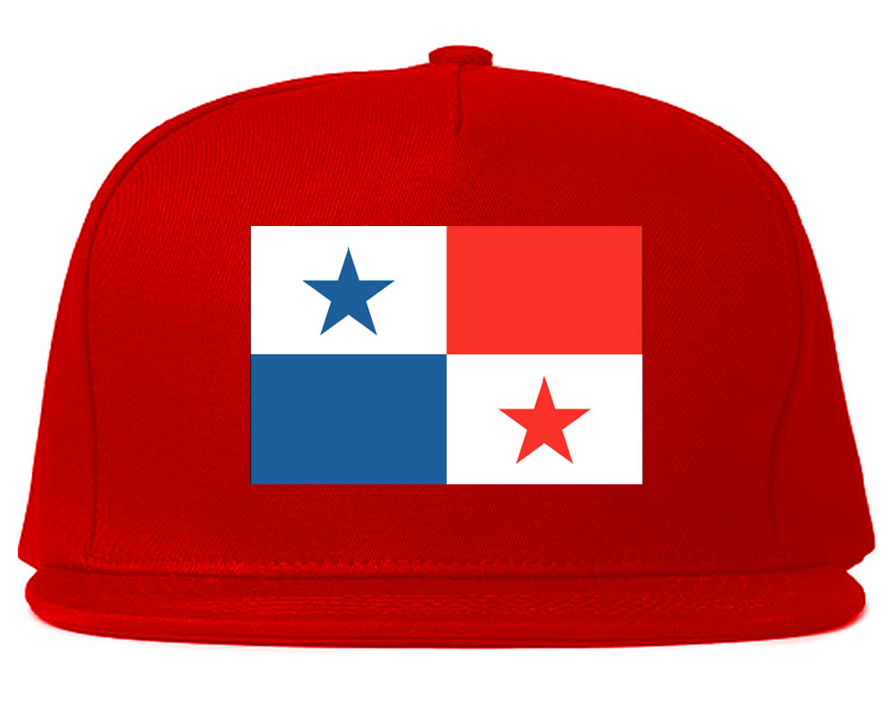 Panama Flag Country Printed Snapback Hat Cap Red