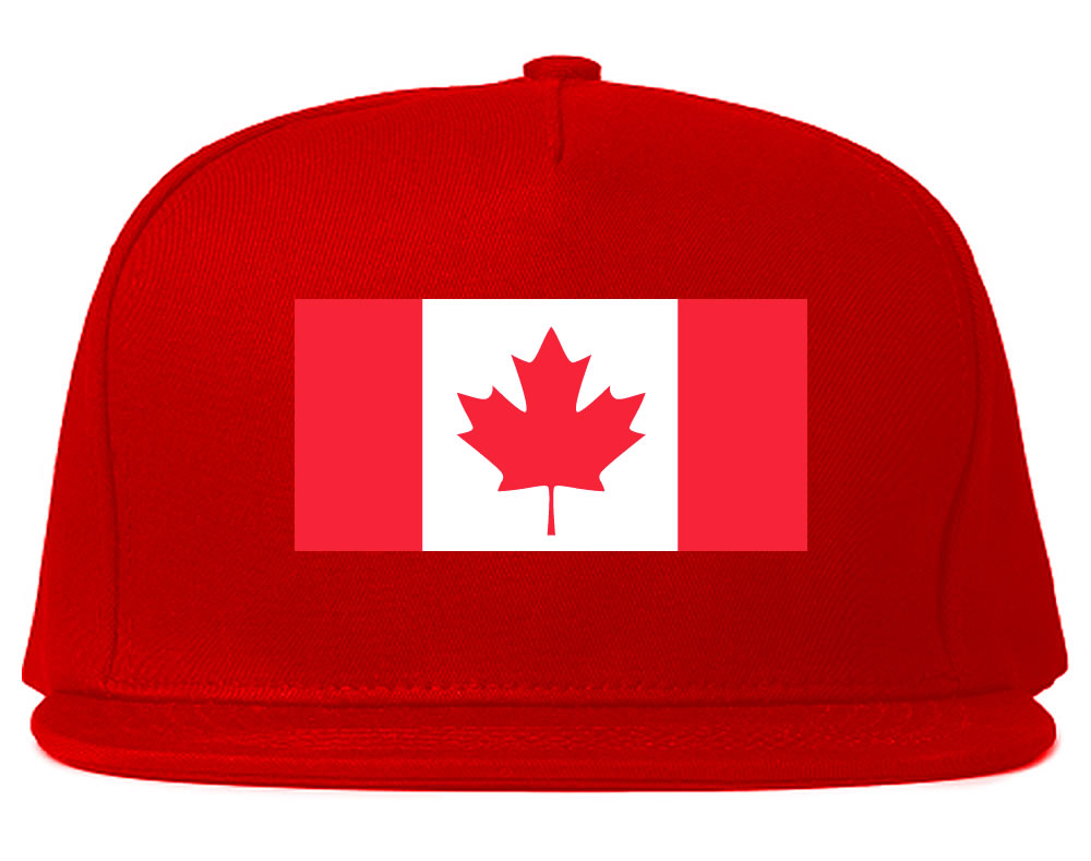 Canada Flag Country Printed Snapback Hat Cap Red