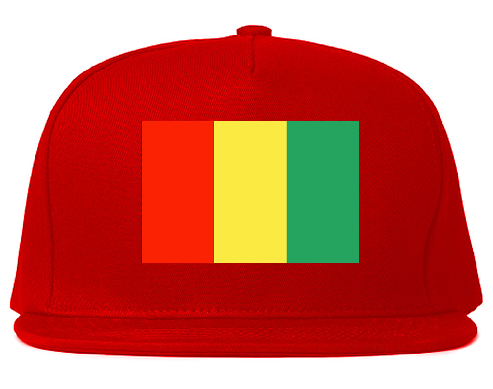 Guinea Flag Country Printed Snapback Hat Cap Red