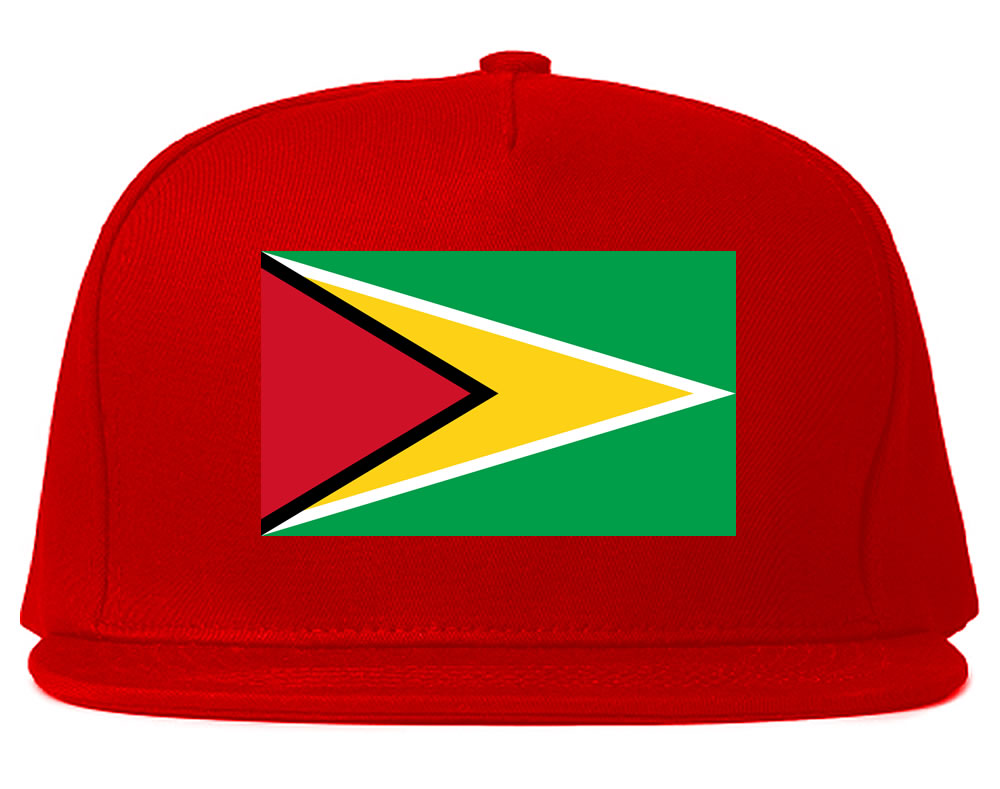 Guyana Flag Country Printed Snapback Hat Cap Red