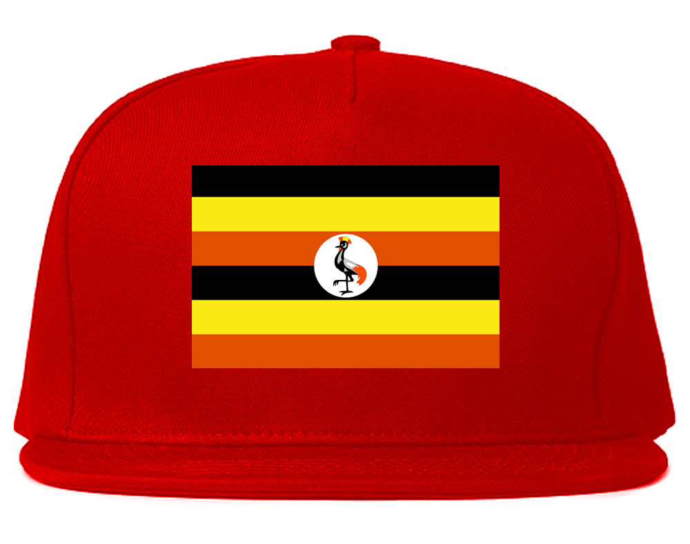 Uganda Flag Country Printed Snapback Hat Cap Red