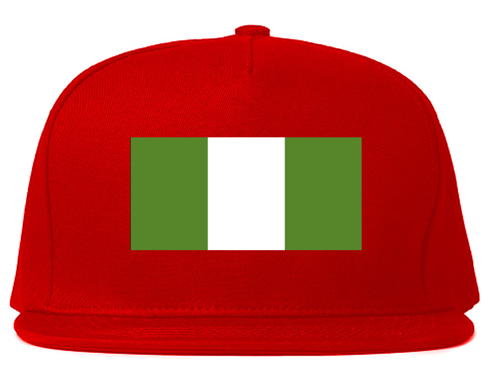 Nigeria Flag Country Printed Snapback Hat Cap Red