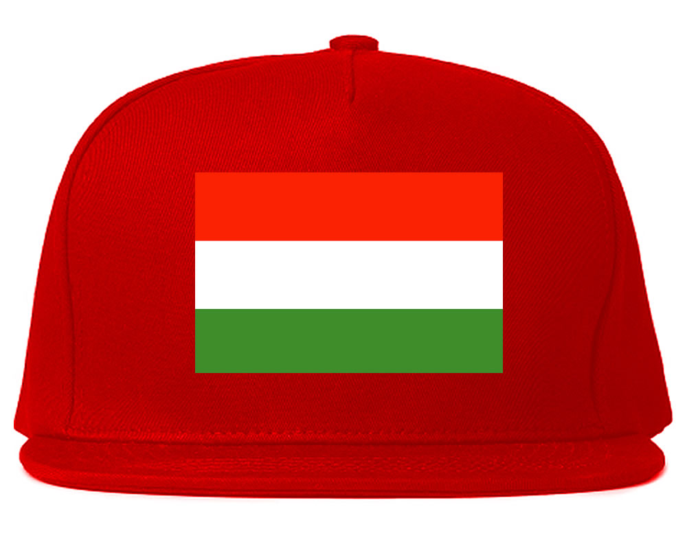 Hungary Flag Country Printed Snapback Hat Cap Red