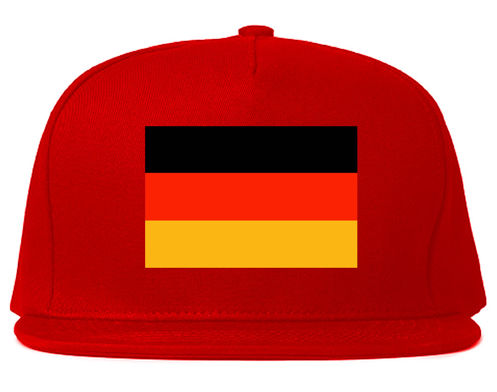 Germany Flag Country Printed Snapback Hat Cap Red