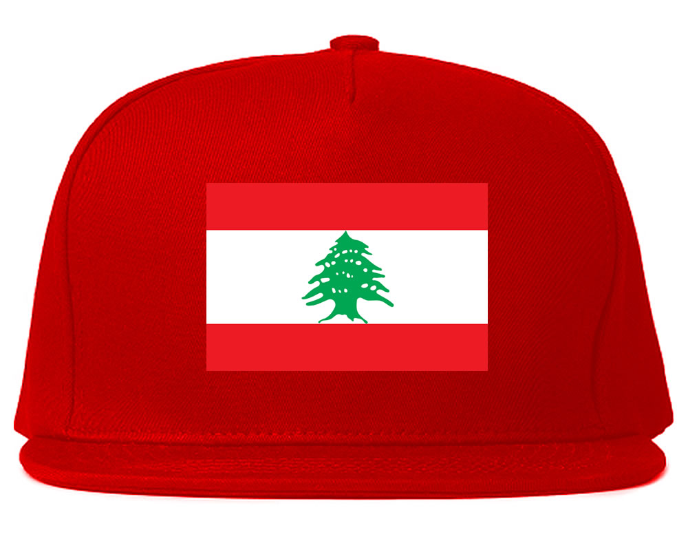 Lebanon Flag Country Printed Snapback Hat Cap Red