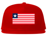 Liberia Flag Country Printed Snapback Hat Cap Red