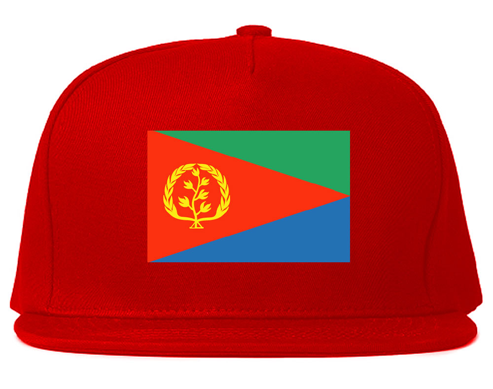 Eritrea Flag Country Printed Snapback Hat Cap Red