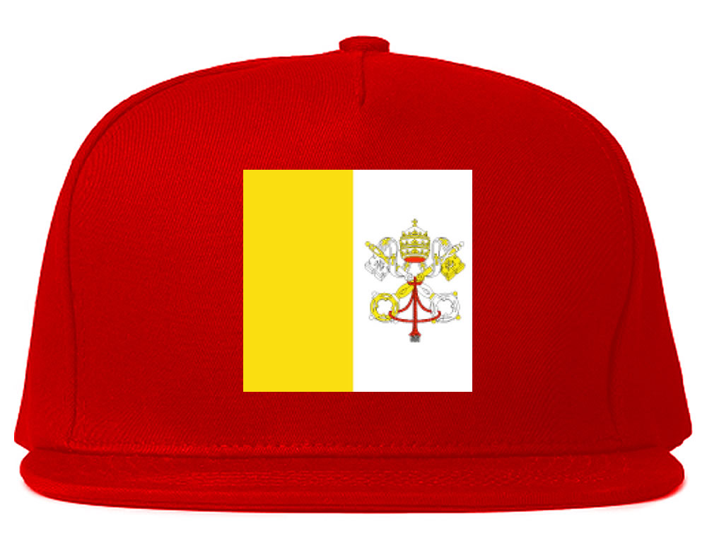 Vatican Flag Country Printed Snapback Hat Cap Red