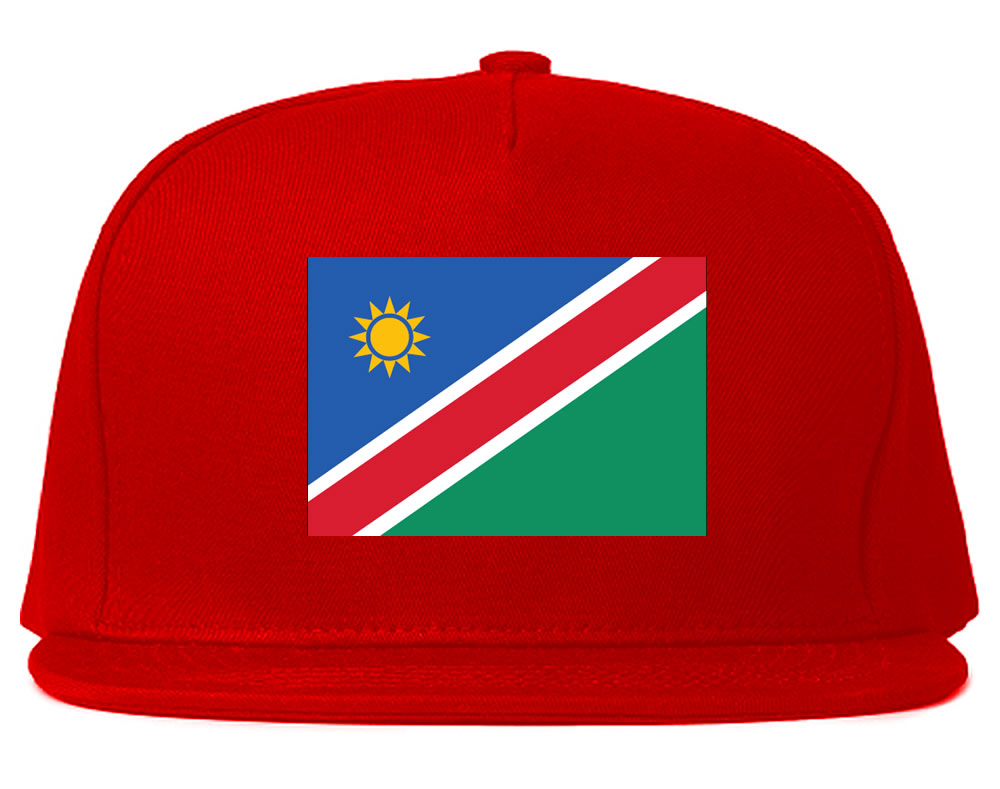 Namibia Flag Country Printed Snapback Hat Cap Red