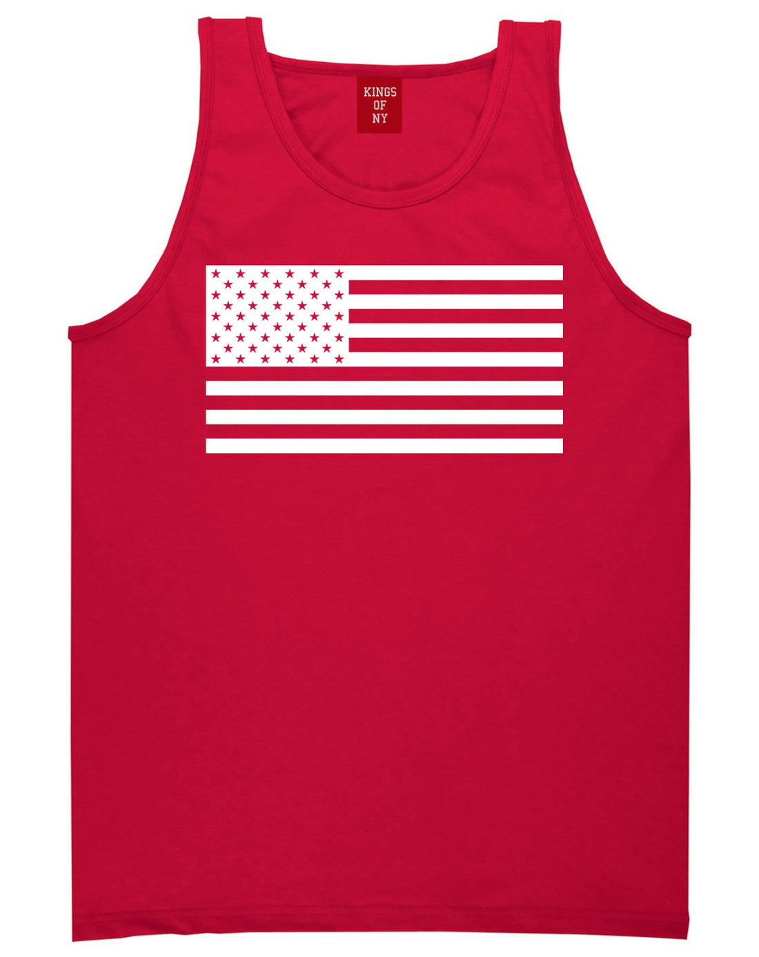Kings Of NY American Flag Goth Style Tank Top in Red