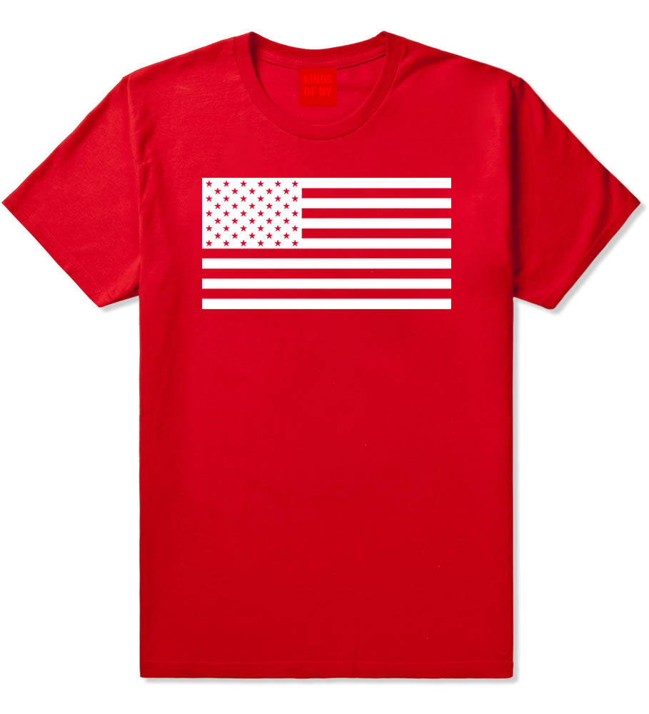 Kings Of NY American Flag Goth Style T-Shirt in Red