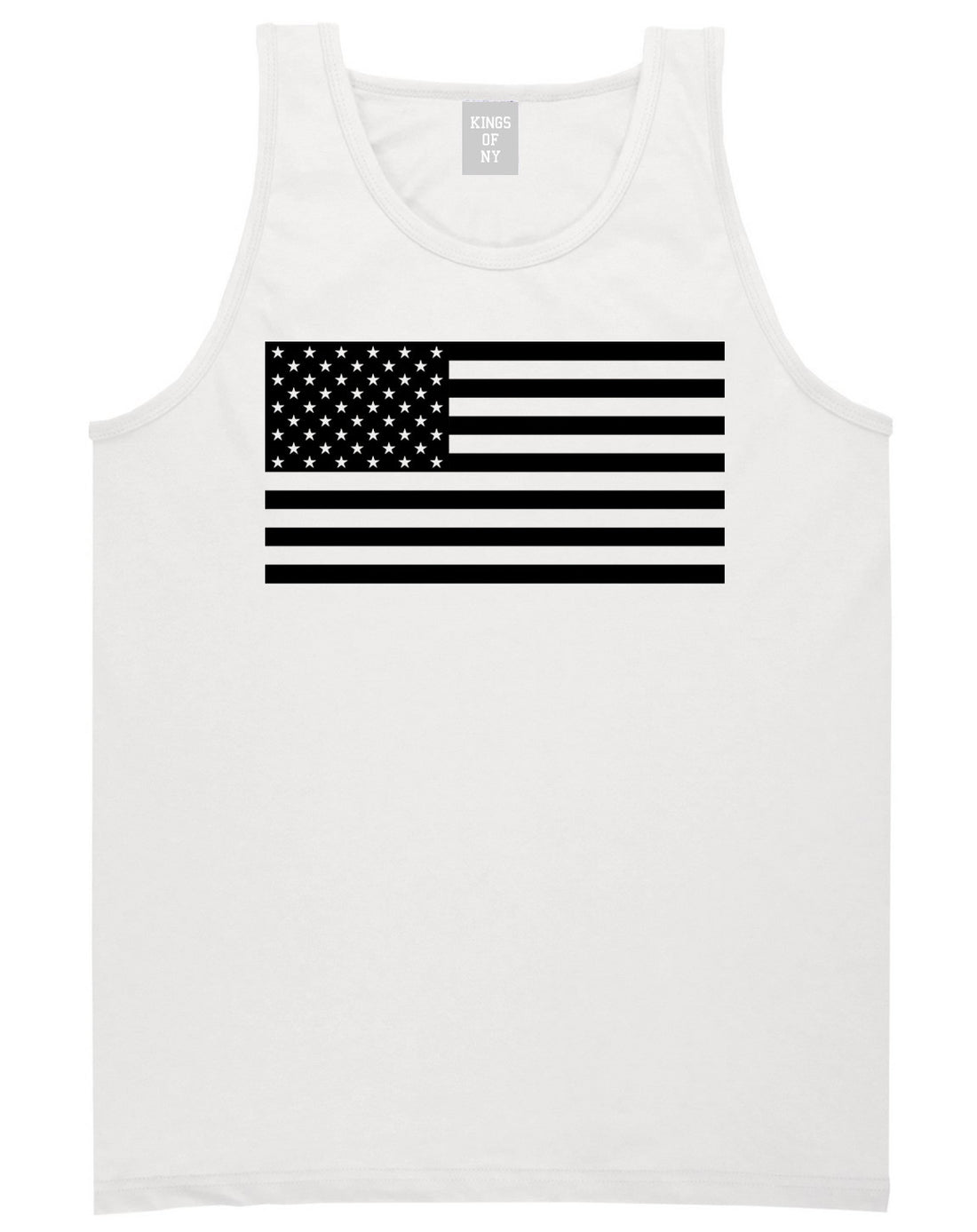 Kings Of NY American Flag Goth Style Tank Top in White