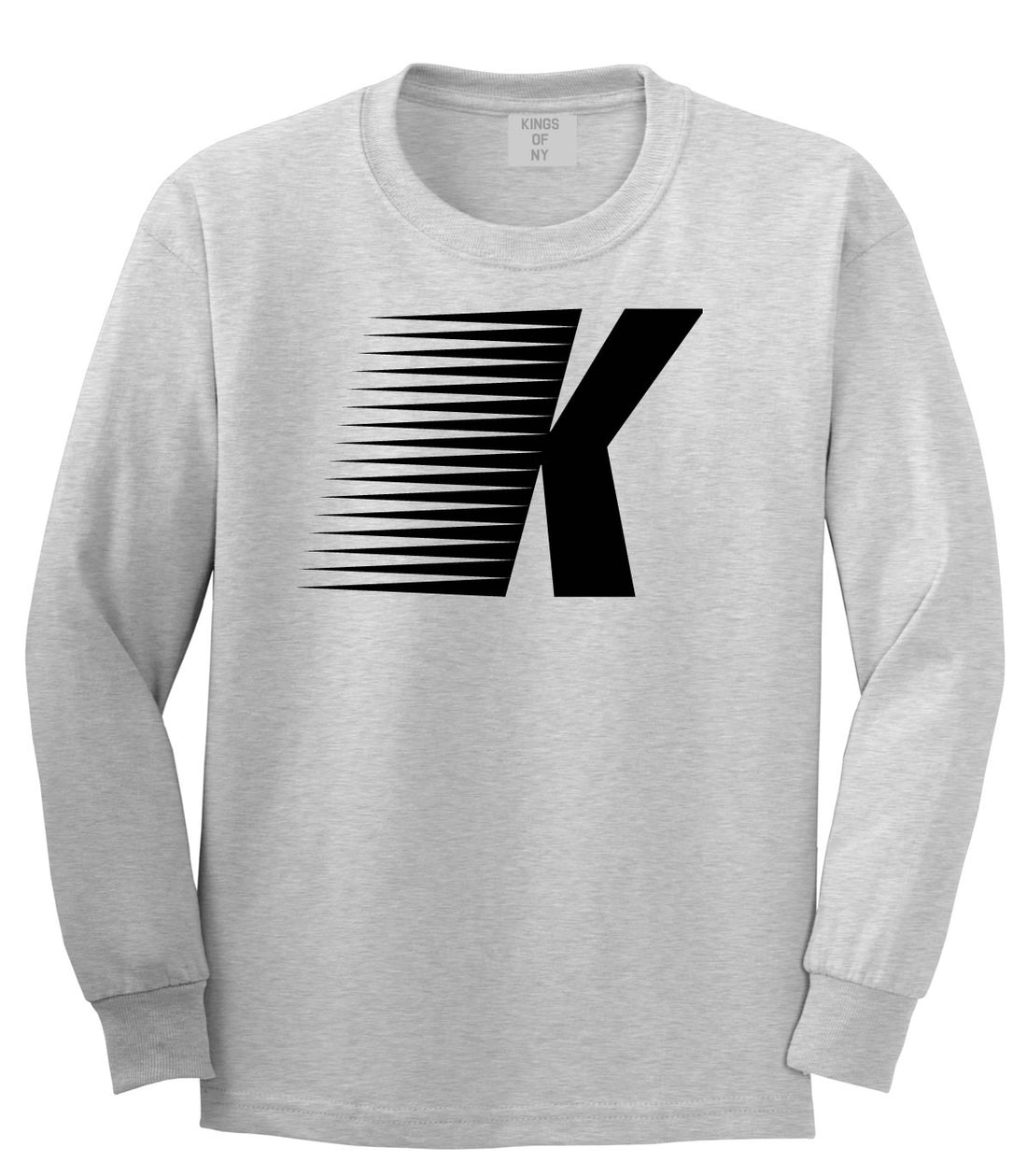 Flash K Running Fitness Style Long Sleeve T-Shirt in Grey By Kings Of NY