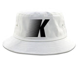 Flash K Running Fitness Style Bucket Hat in White By Kings Of NY