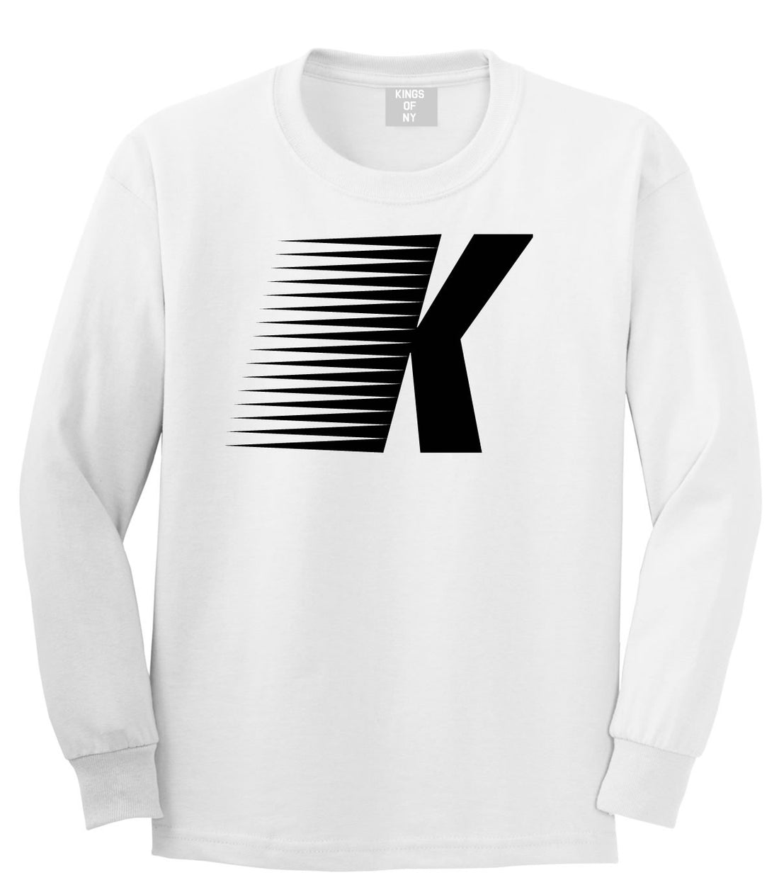 Flash K Running Fitness Style Long Sleeve T-Shirt in White By Kings Of NY