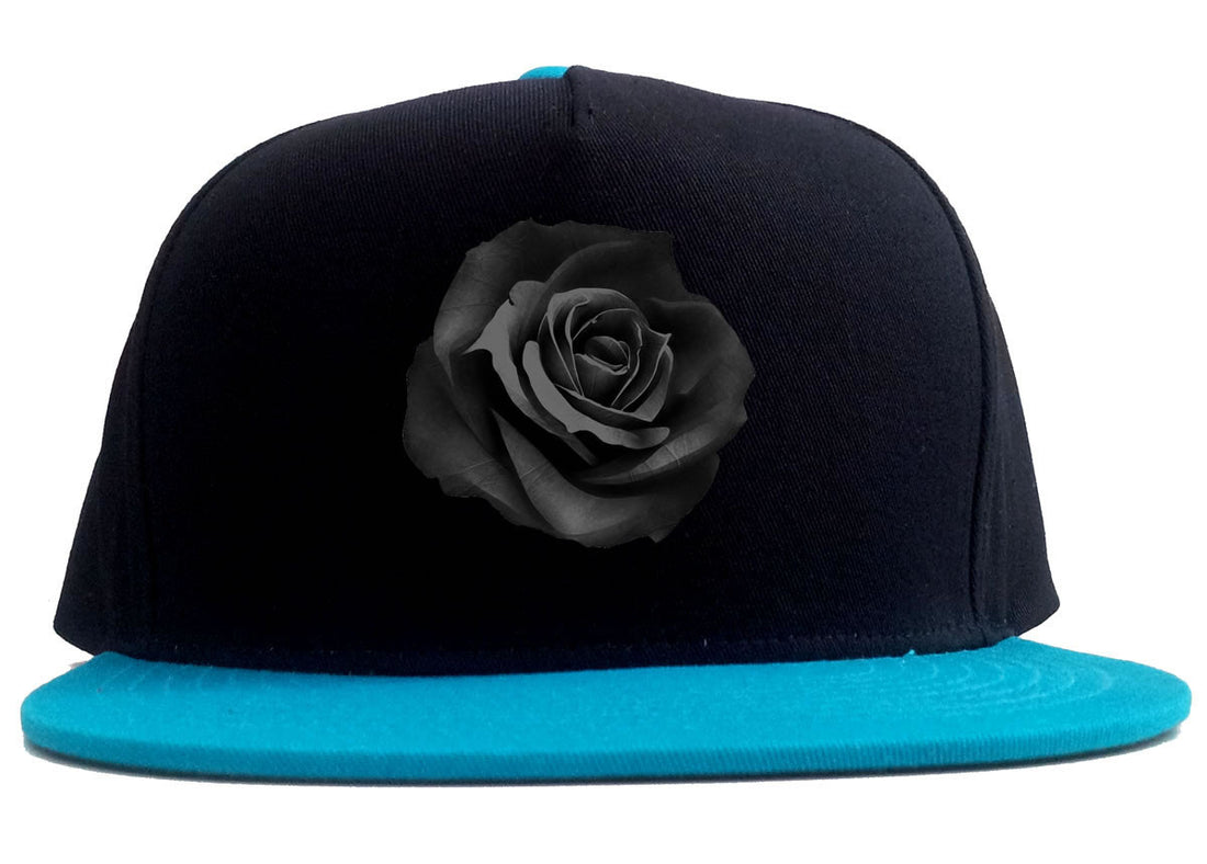 Noir Rose Flower Chest Logo 2 Tone Snapback Hat By Kings Of NY