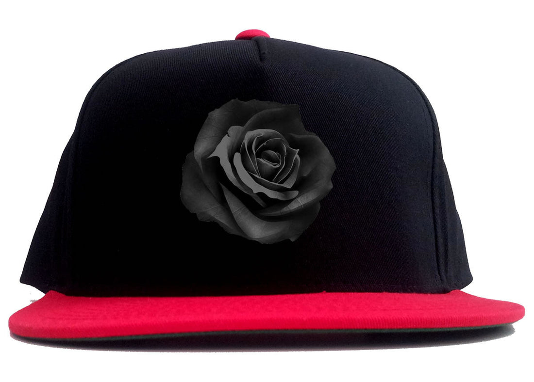 Noir Rose Flower Chest Logo 2 Tone Snapback Hat By Kings Of NY