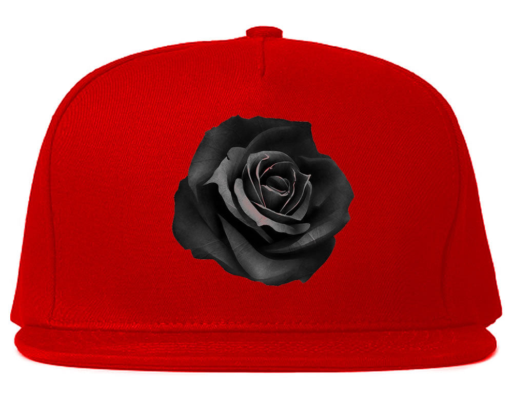 Noir Rose Flower Chest Logo Snapback Hat By Kings Of NY