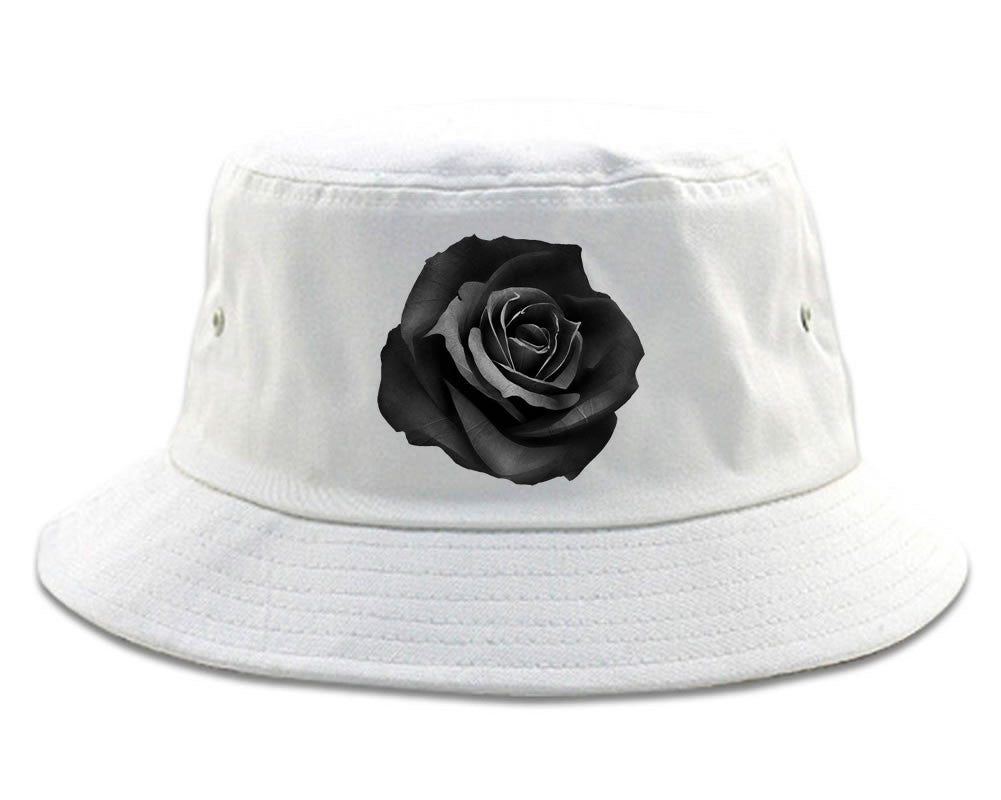 Noir Rose Flower Chest Logo Bucket Hat By Kings Of NY